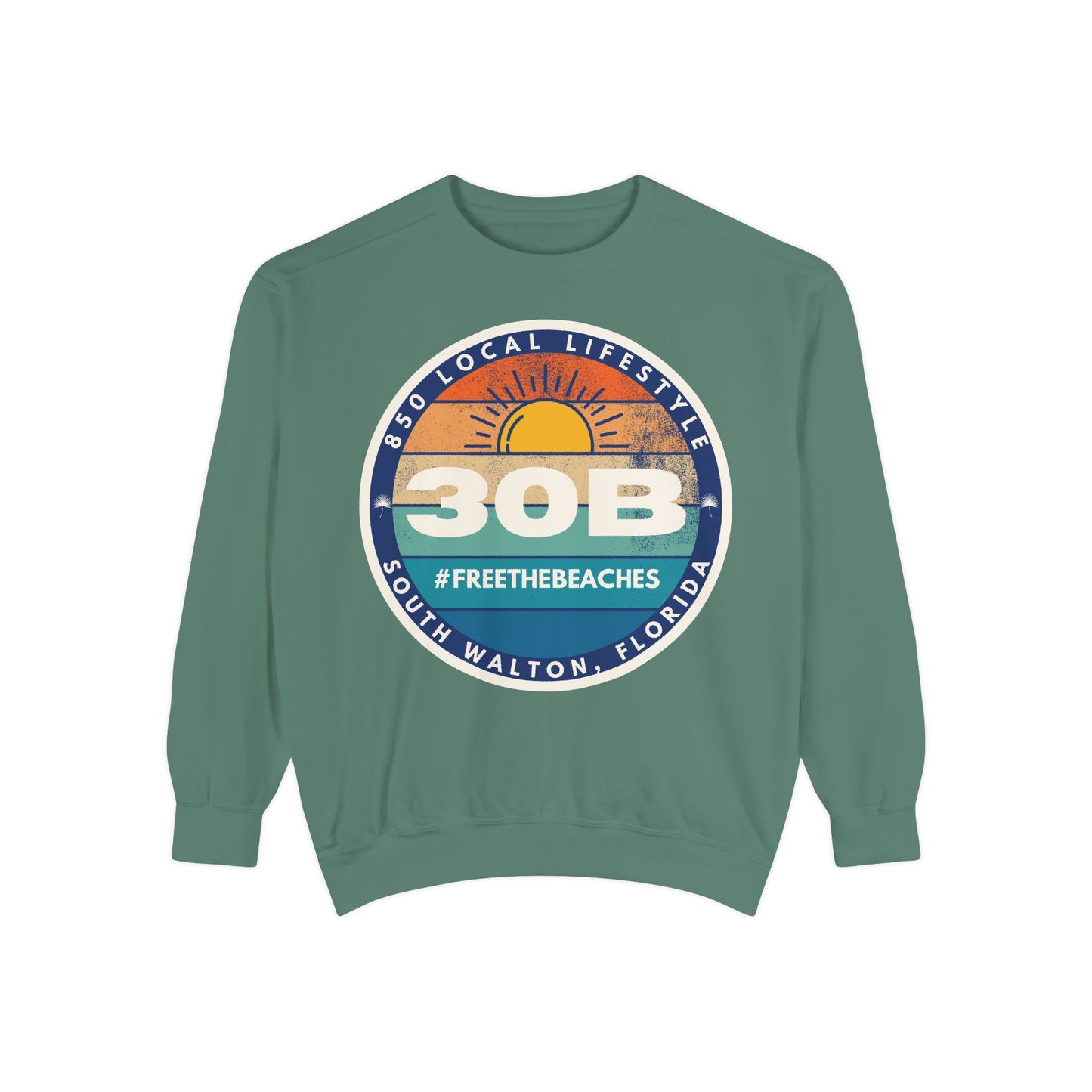30B Sunset 2 #FreeTheBeaches Sweatshirt
