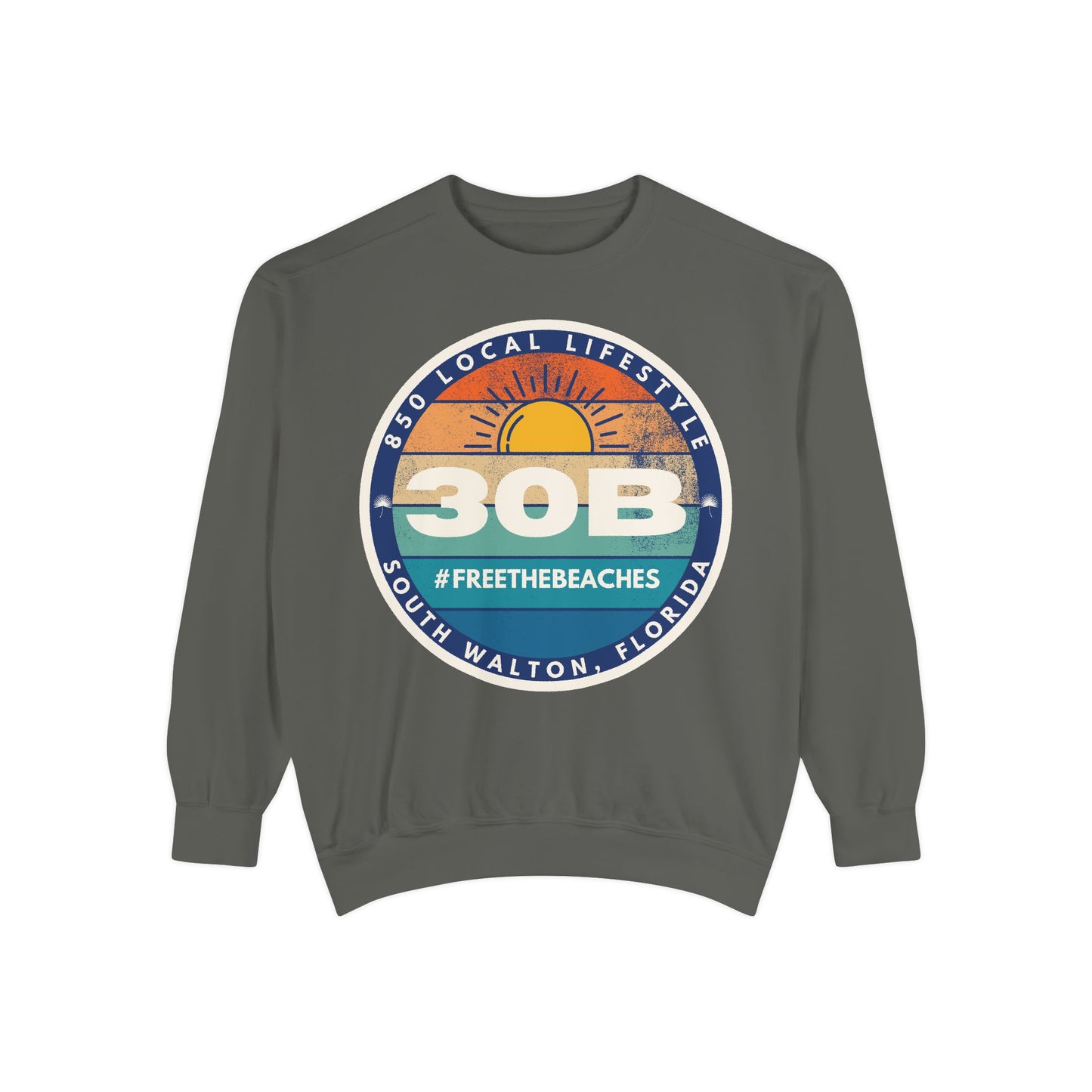 30B Sunset 2 #FreeTheBeaches Sweatshirt