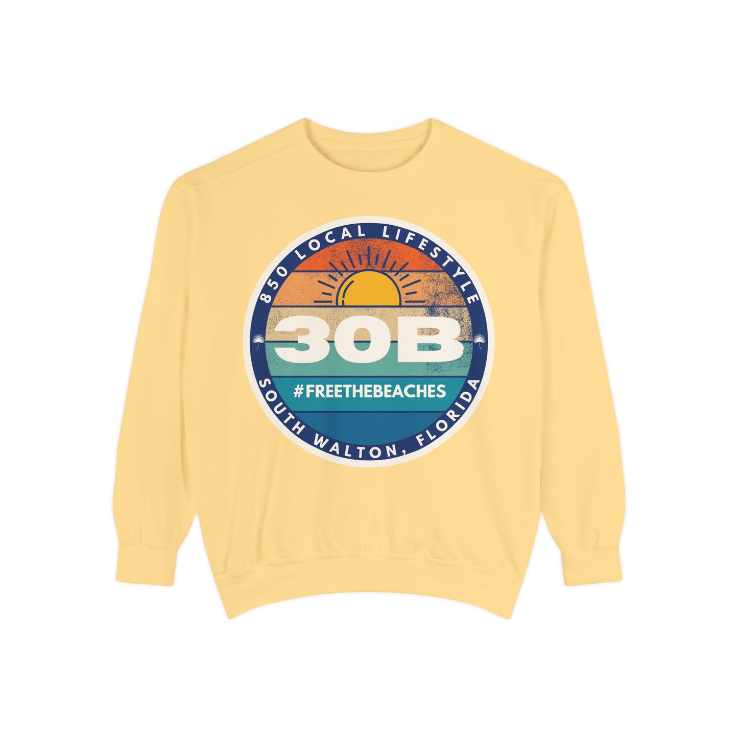 30B Sunset 2 #FreeTheBeaches Sweatshirt