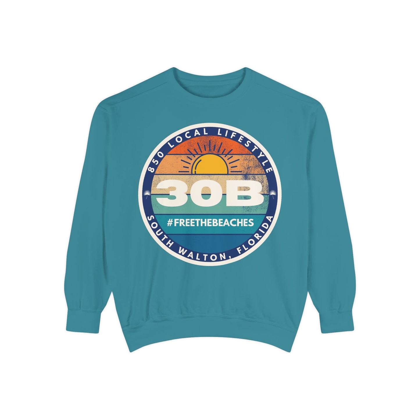 30B Sunset 2 #FreeTheBeaches Sweatshirt