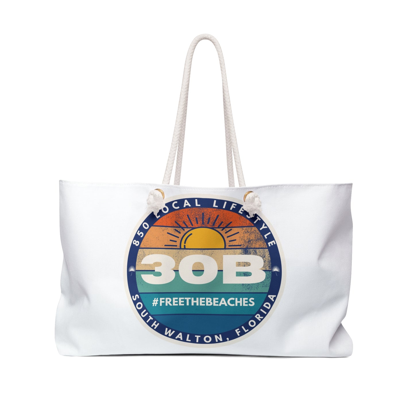 30B #FreeTheBeaches Sunset Beach Bag